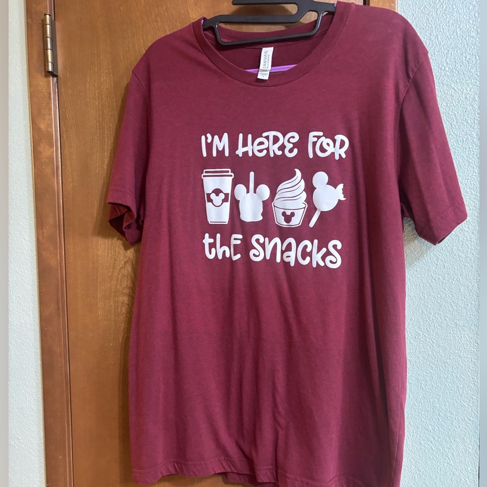 Disney “I’m here for the Snacks” jersey shirt